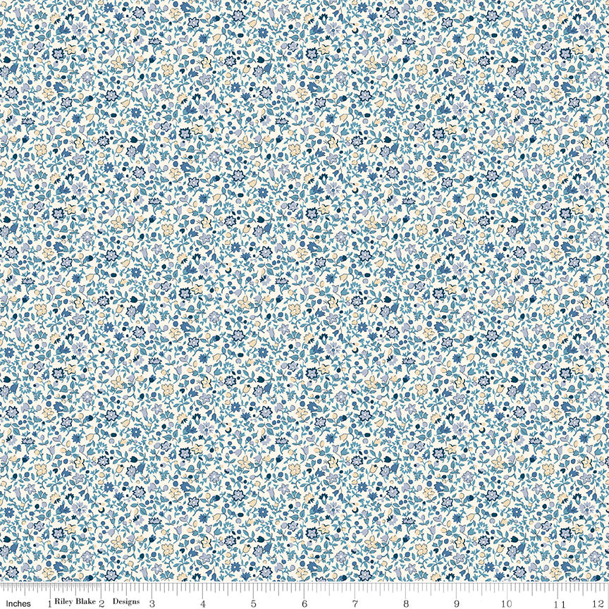 Denim Florals - Posy Haze A
- Liberty Fabric Cotton **Fin de rouleau 0,75 m**