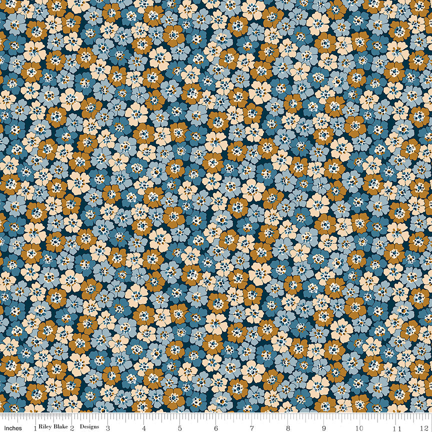 Denim Florals - Spring Flourish B - Liberty Fabric Cotton