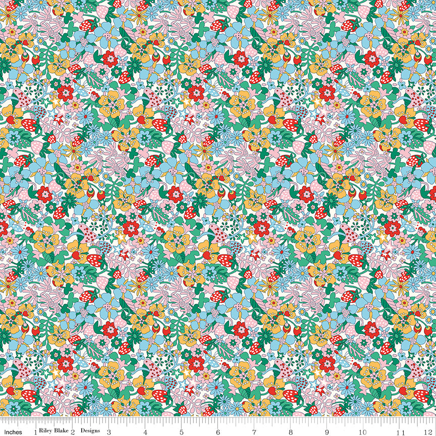 Everlasting - Flowertop Forest B - Liberty Lasenby Cotton
