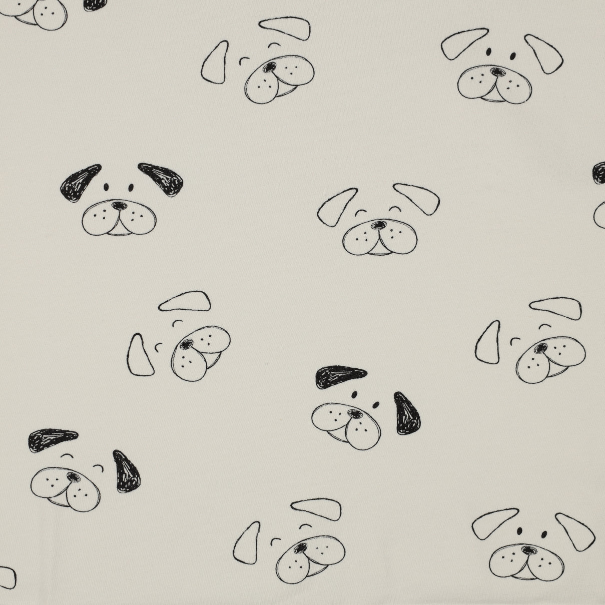 Coton ouaté Chien - Cream - Poppy Fabrics