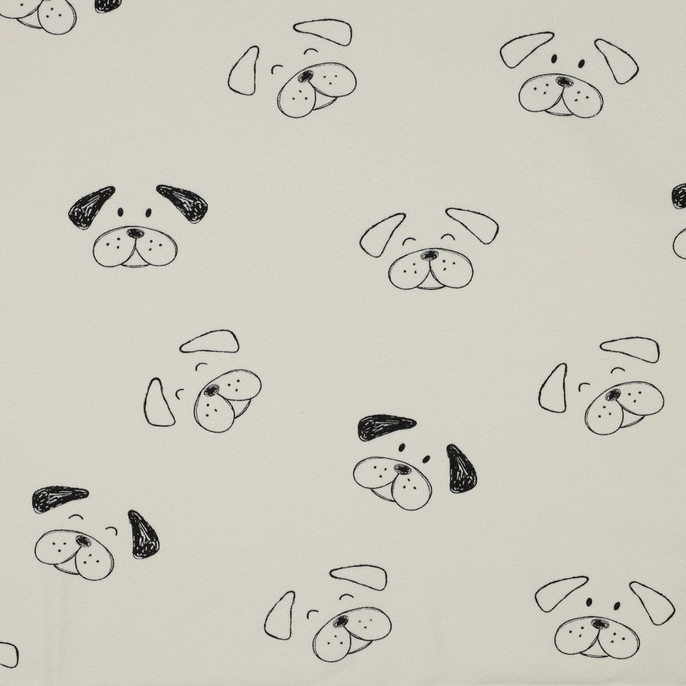 Coton ouaté Chien - Cream - Poppy Fabrics
