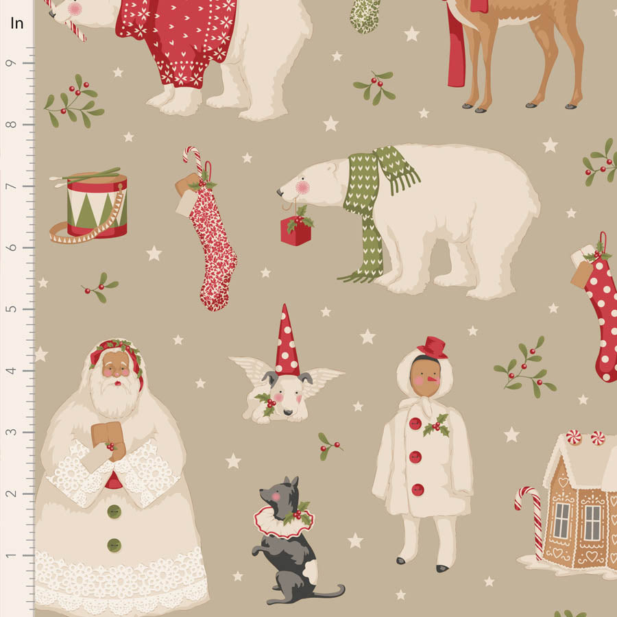 **PRÉCOMMANDE** Imprimé principal Merry Little Christmas - lot de demi-mètres