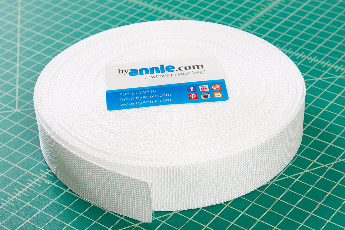 Byannie 1.5" White Webbing (By the meter)