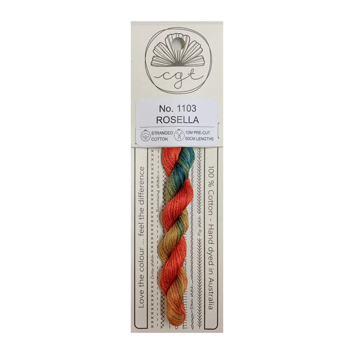 *RETIRED* 1103 Rosella - Pre-cut floss - Cottage Garden Threads