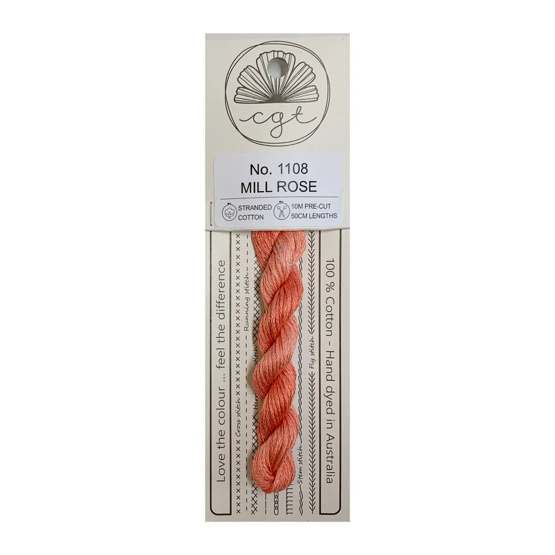 1108 Mill Rose - Fils à broder pré-coupés Mouliné - Cottage Garden Threads
