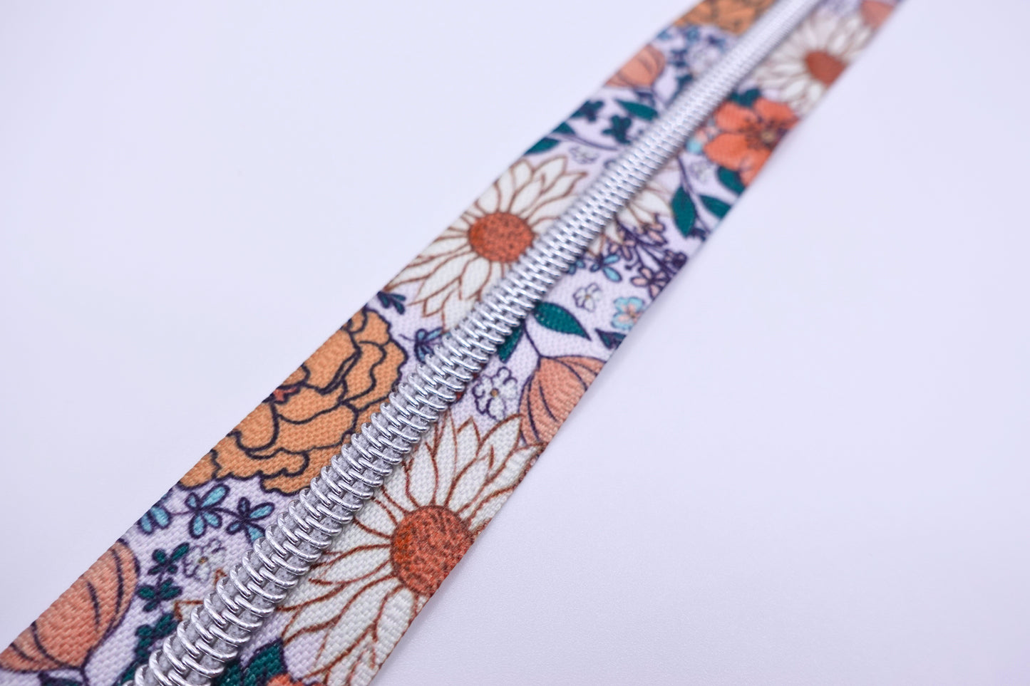 Floral Foliage Zipper Tape # 5 Zipper (1 Meter)