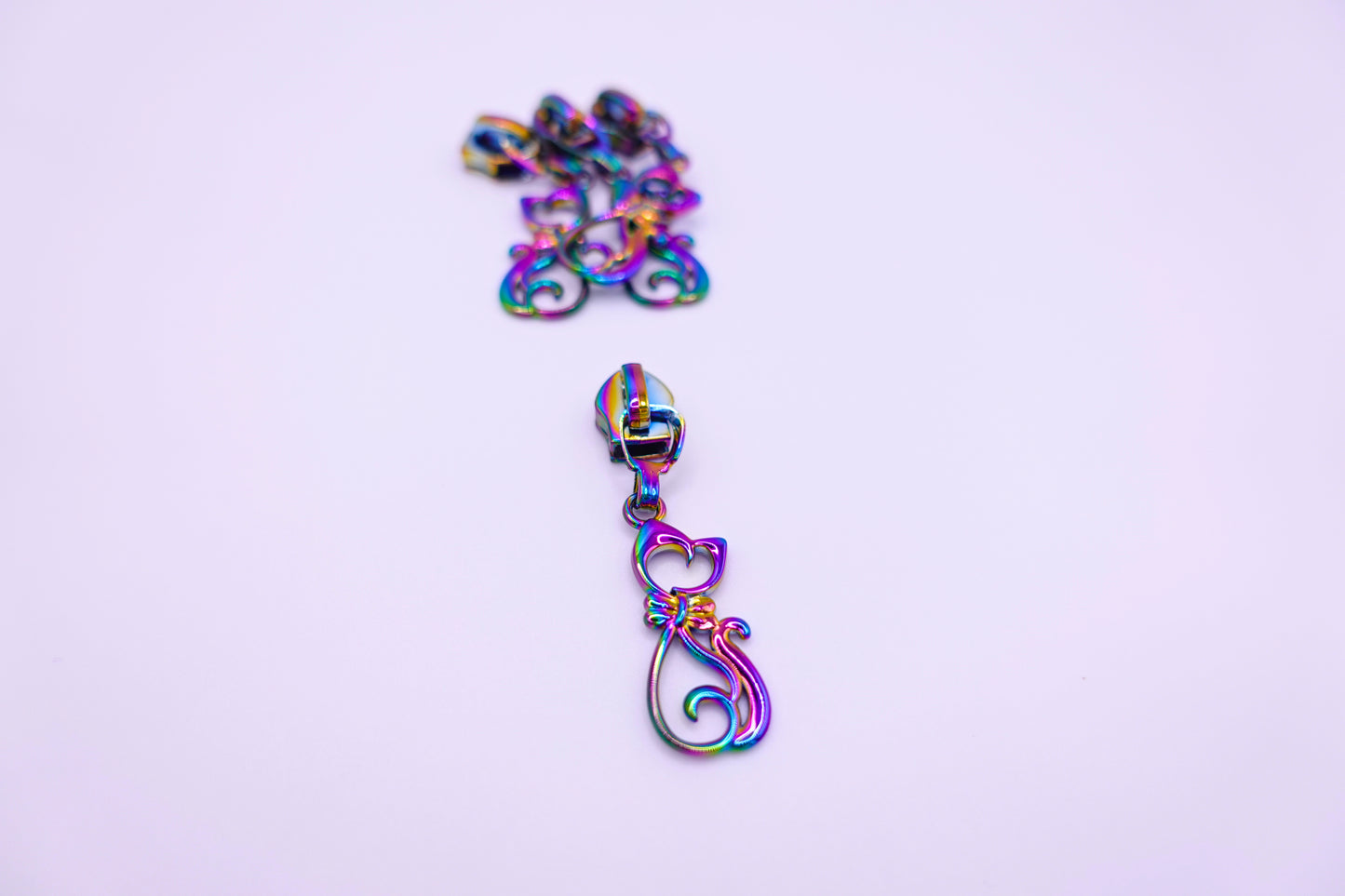 Rainbow Cat Zipper Pull (#5 Zipper)