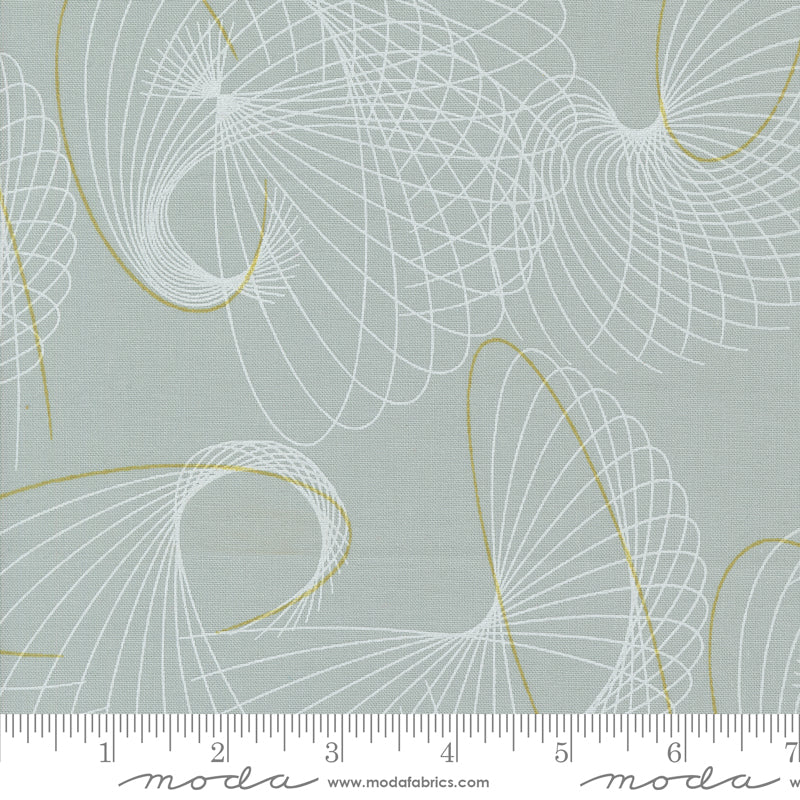 Shimmer by Zen Chic - Swirls Grey - Moda