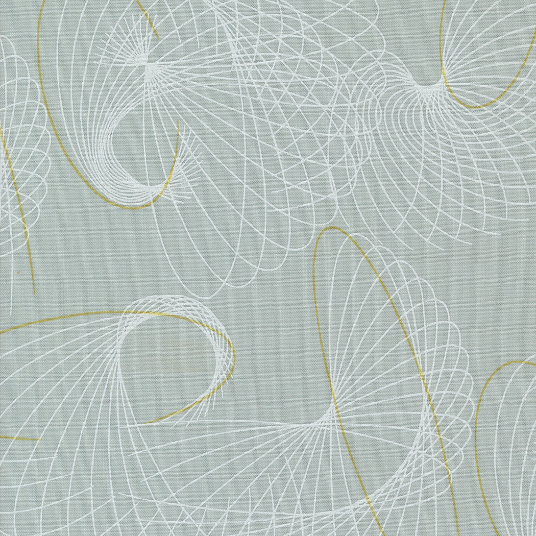 Shimmer by Zen Chic - Swirls Grey - Moda