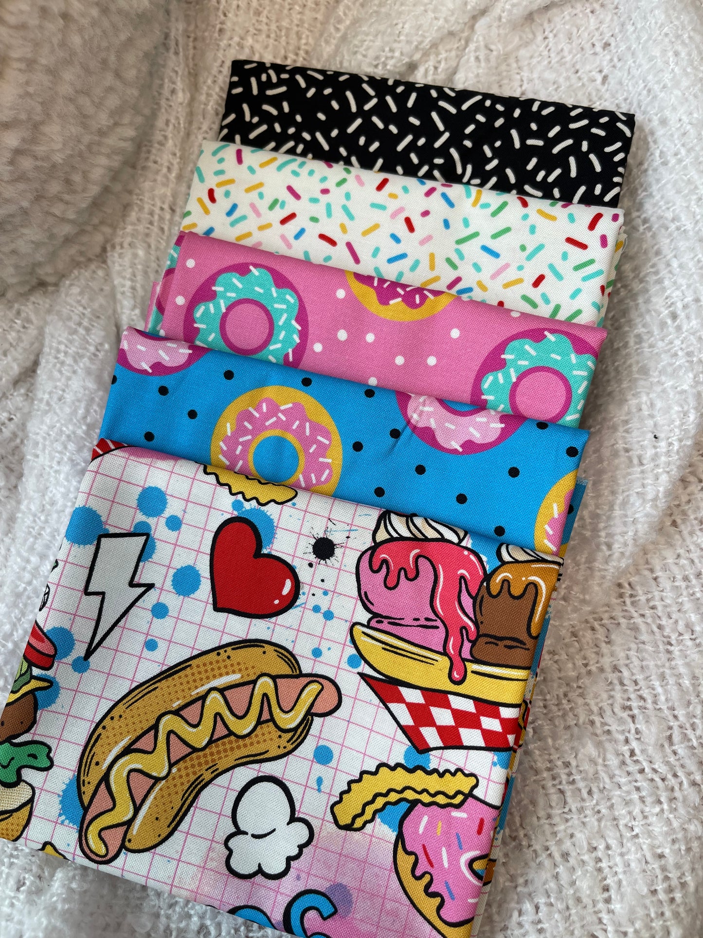 Snack Shack Crystal Manning - Ensemble de 5 "Fat Quarter"