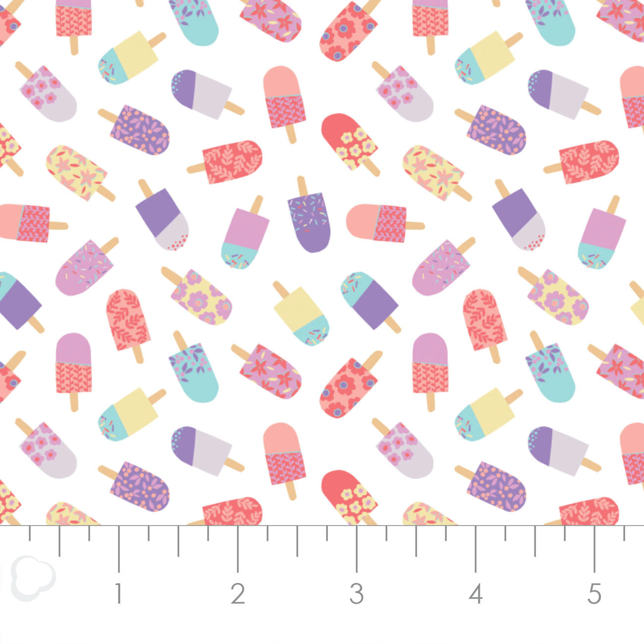 Ice Cream Blossom - Floral Ice Pop Toss - Camelot Fabric
