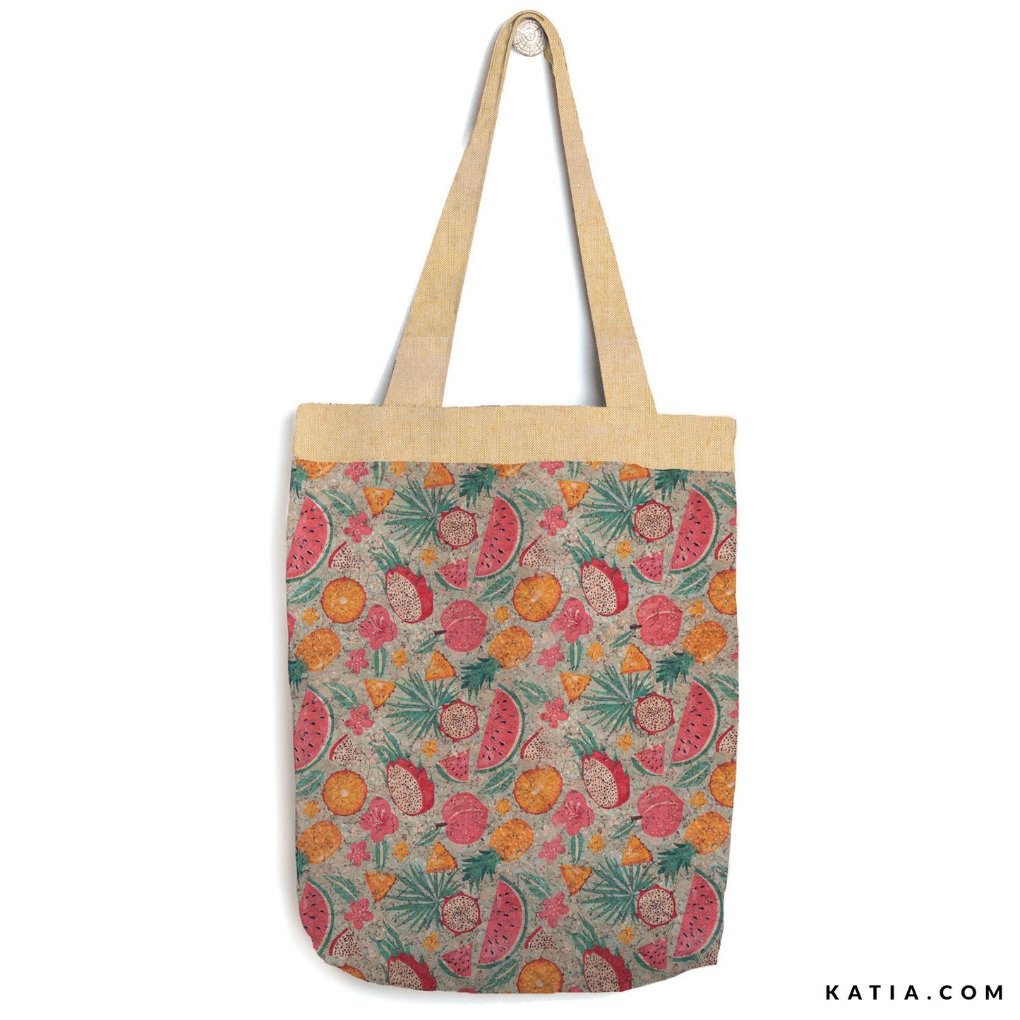 Cork Gold Print Summer Fruits - Katia