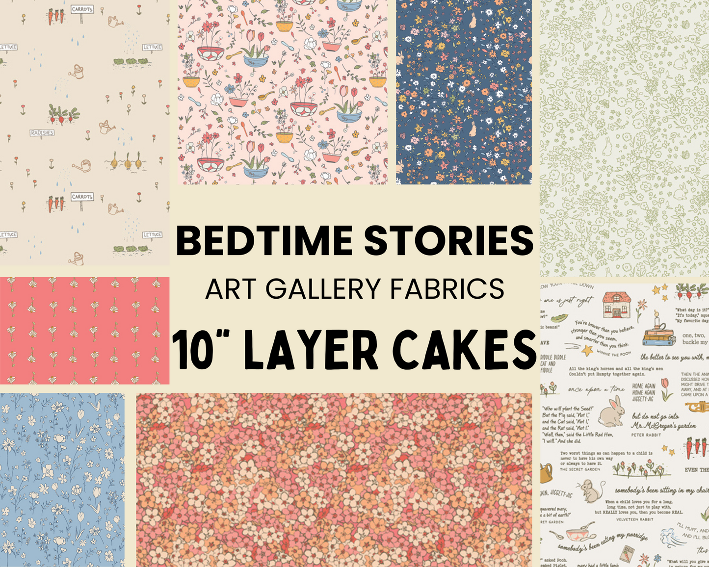 Bedtime Stories - 10" Layer Cake - Art Gallery Fabrics