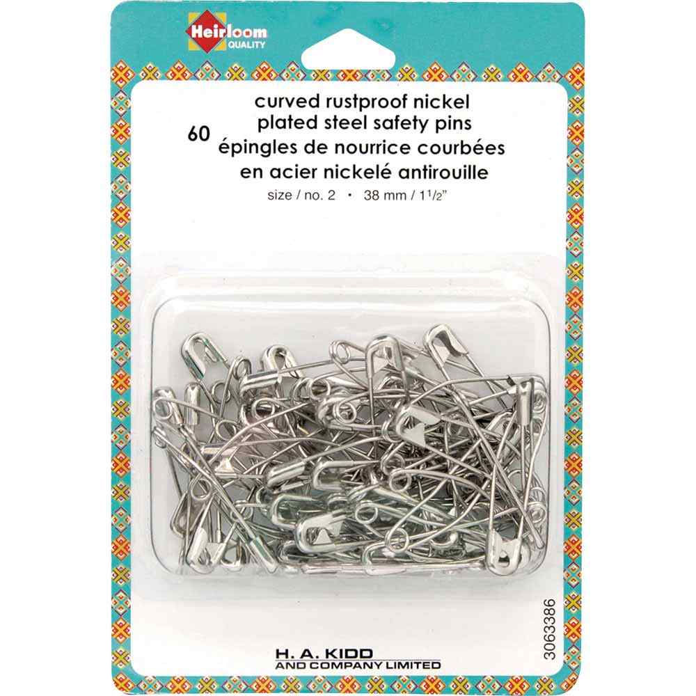 HEIRLOOM Curved Safety Pins - Multiple Sizes