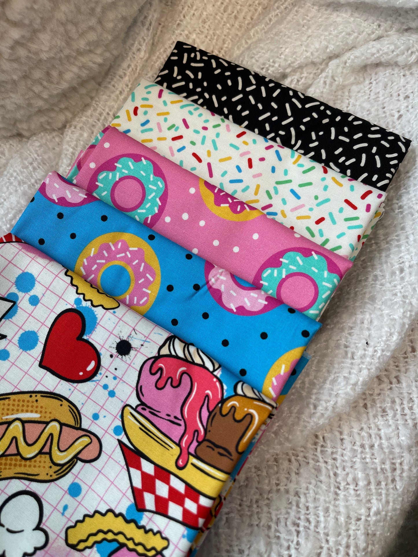 Snack Shack Crystal Manning - Ensemble de 5 "Fat Quarter"