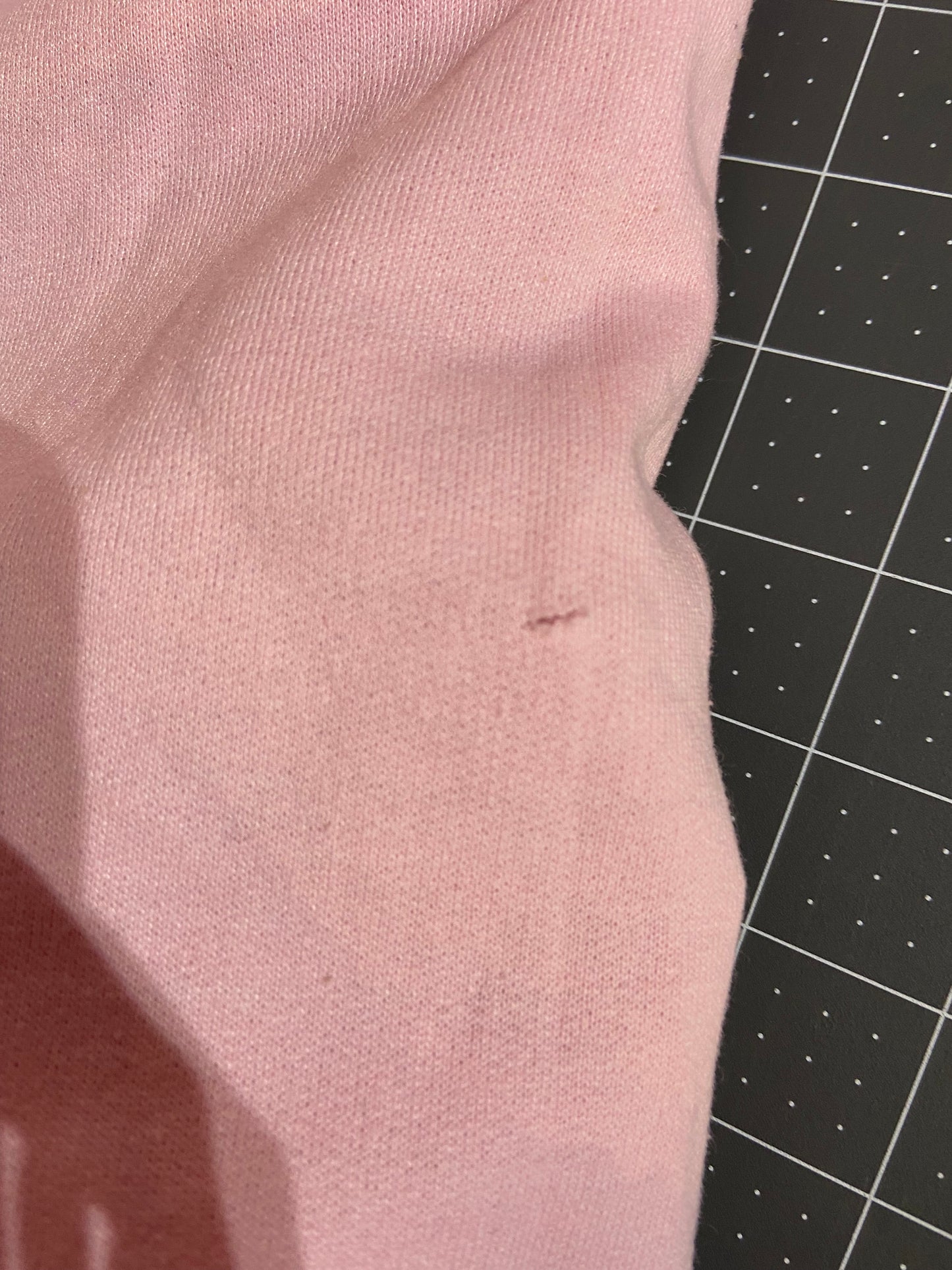 2XL Light Pink QUILTER Hoodie - OUPS (SMALL HOLE)