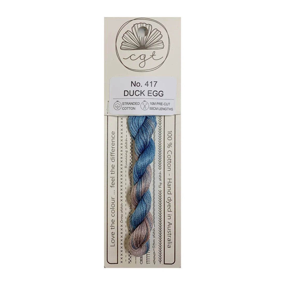*RETIRED* 417 Duck Egg - Pre-cut floss - Cottage Garden Threads