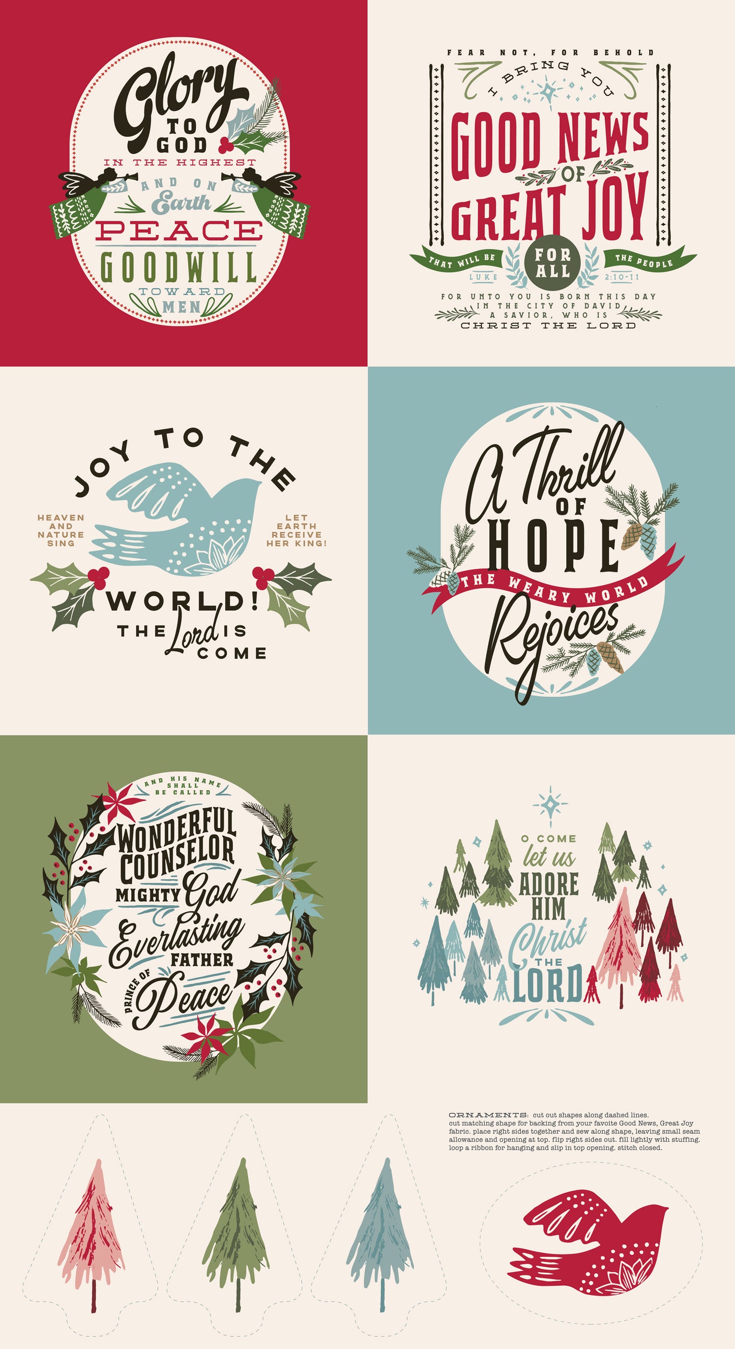 Good News Great Joy Fat Eighth Bundle by Fancy That Design House- Moda