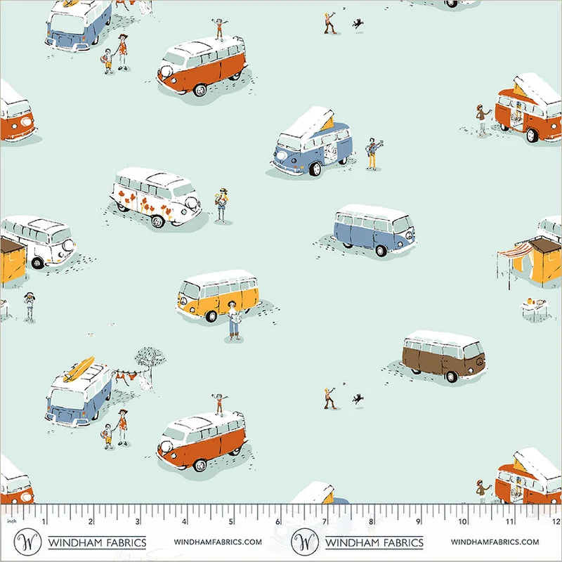 Heather Ross Favorites - Camper Aqua - Heather Ross