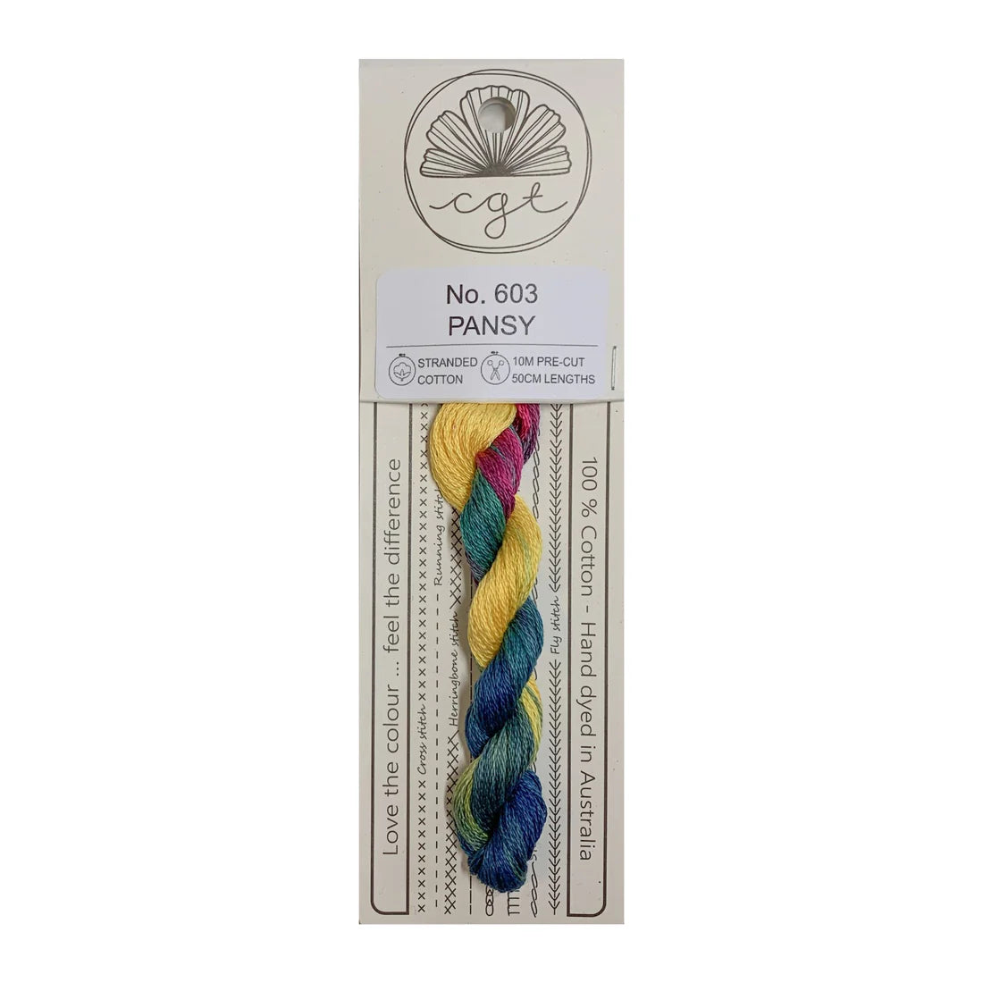 603 Pansy - Pre-cut floss - Cottage Garden Threads