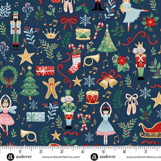 Casse-Noisette - Fairytale Bleu - Makower UK