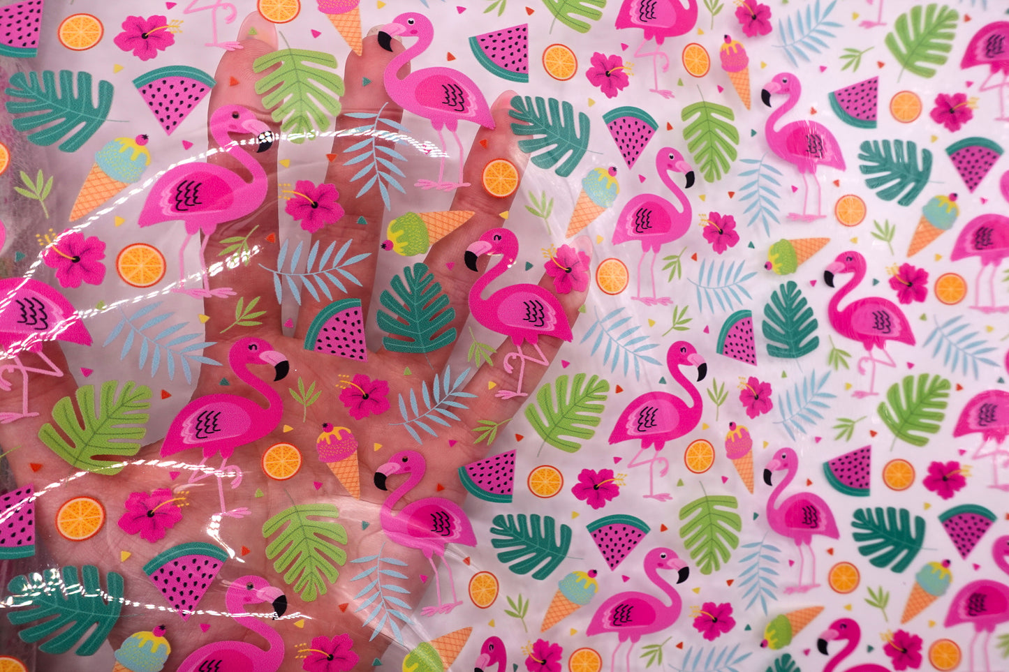 Flamingo Summer - Clear TPU 12"x Approx. 52"