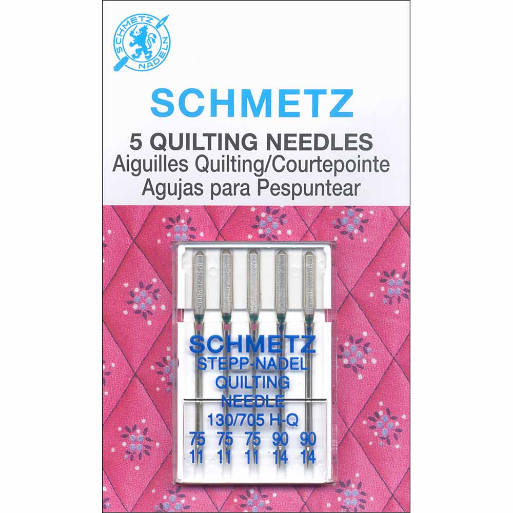 SCHMETZ #1739 Quilting Needles Carded - Assorted Sizes - 5 count