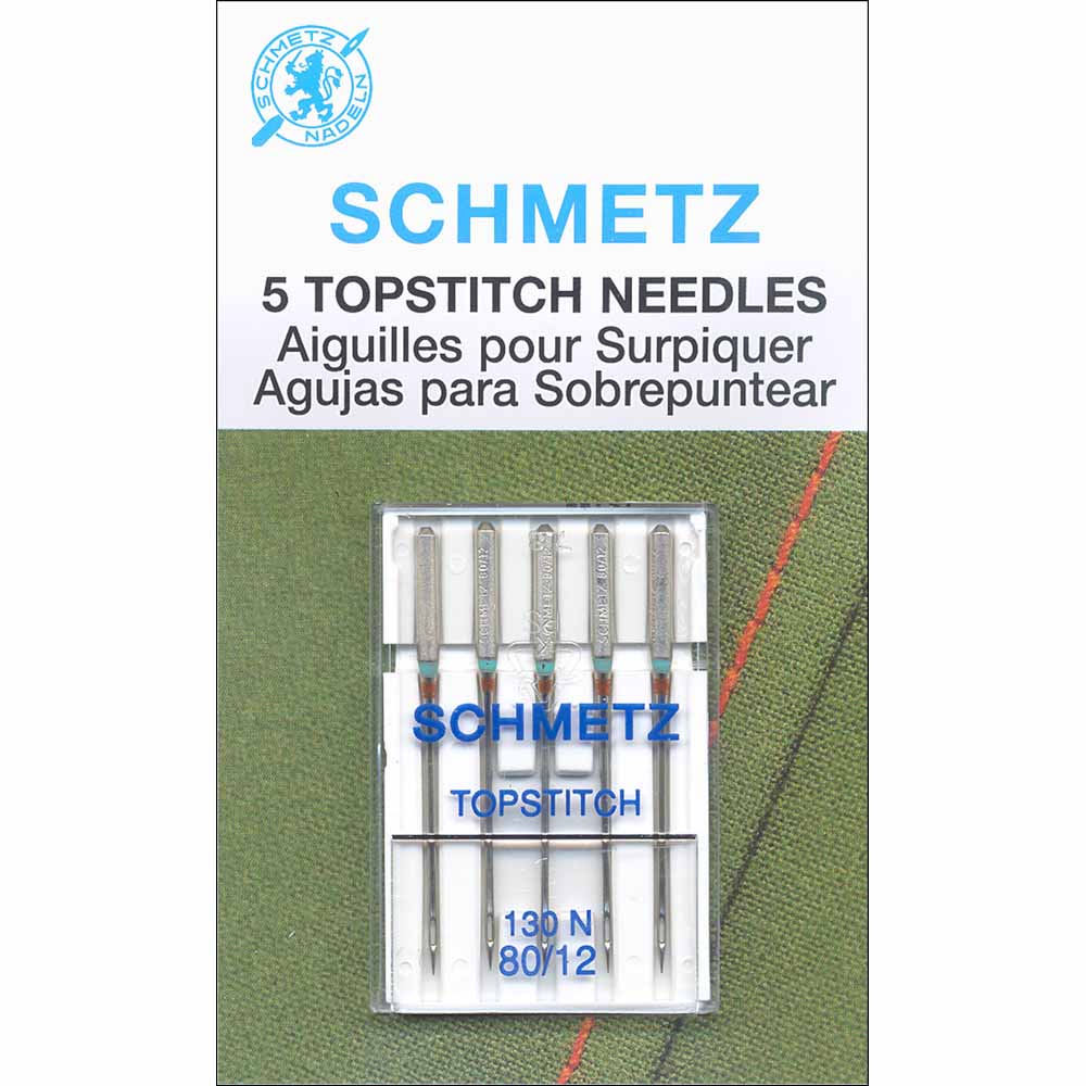 SCHMETZ Topstitch Needles Carded - 80/12 - 5 count