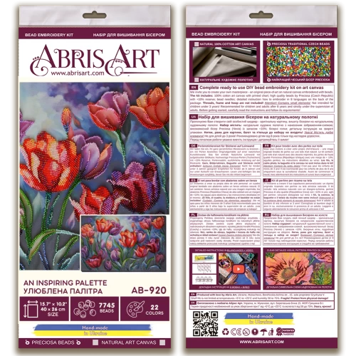 An Inspiring Palette Beading Embroidery Kit - Abris Art