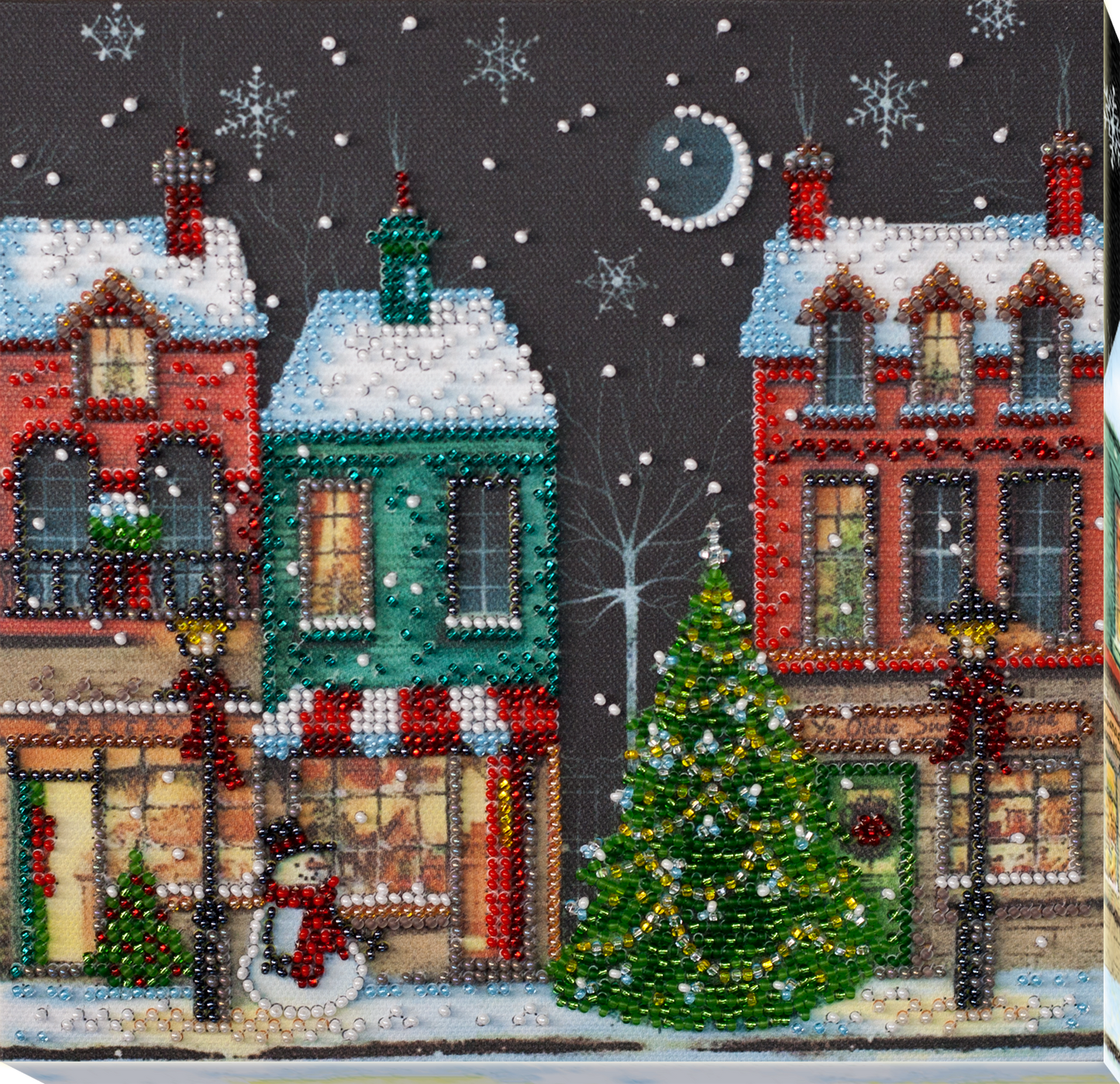 Holiday Town Beading Embroidery Kit - Abris Art