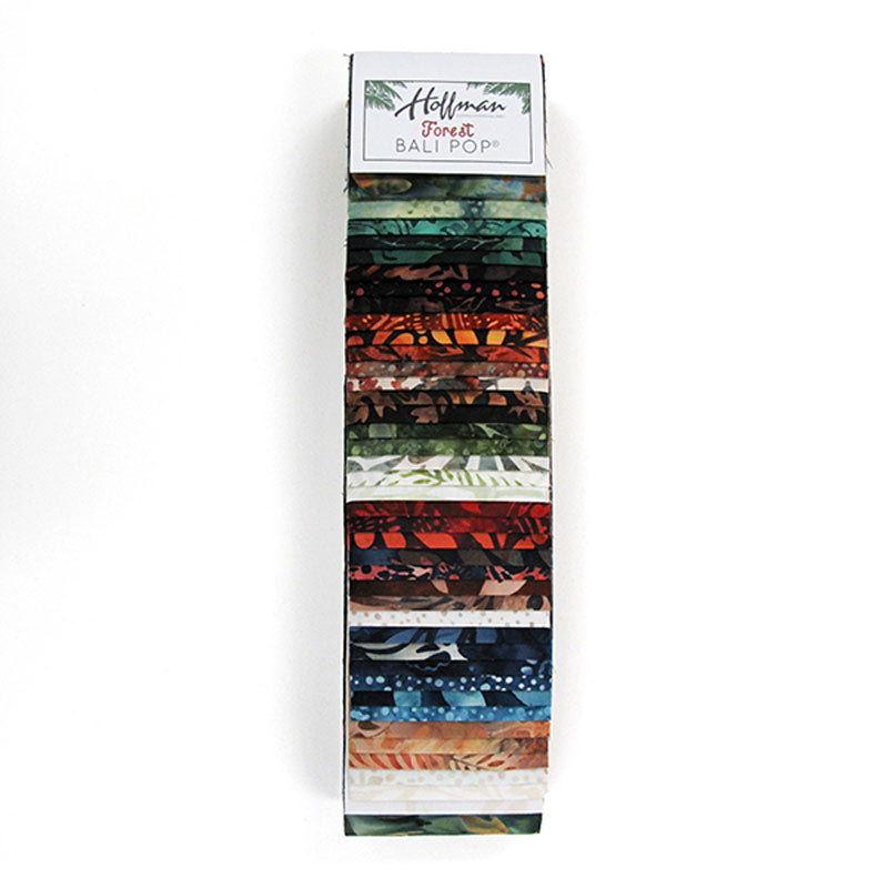 Forest Bali Pop Batiks Hoffman Fabrics - 2.5" Stripes
