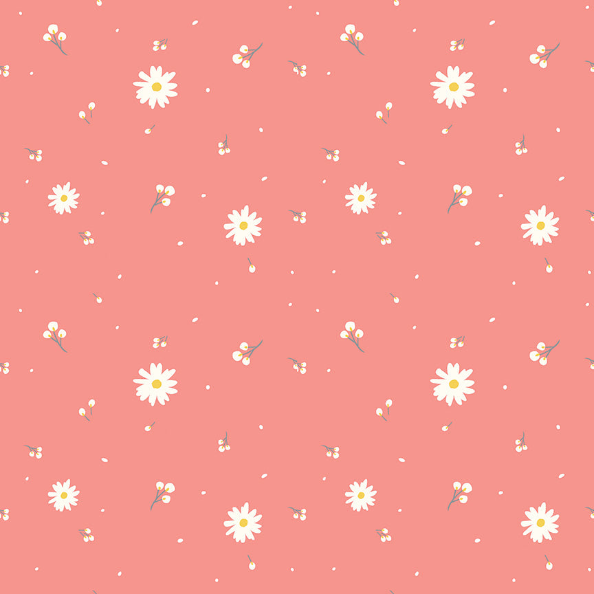 Poppy & Posey - Buds Coral - Riley Blake Designs