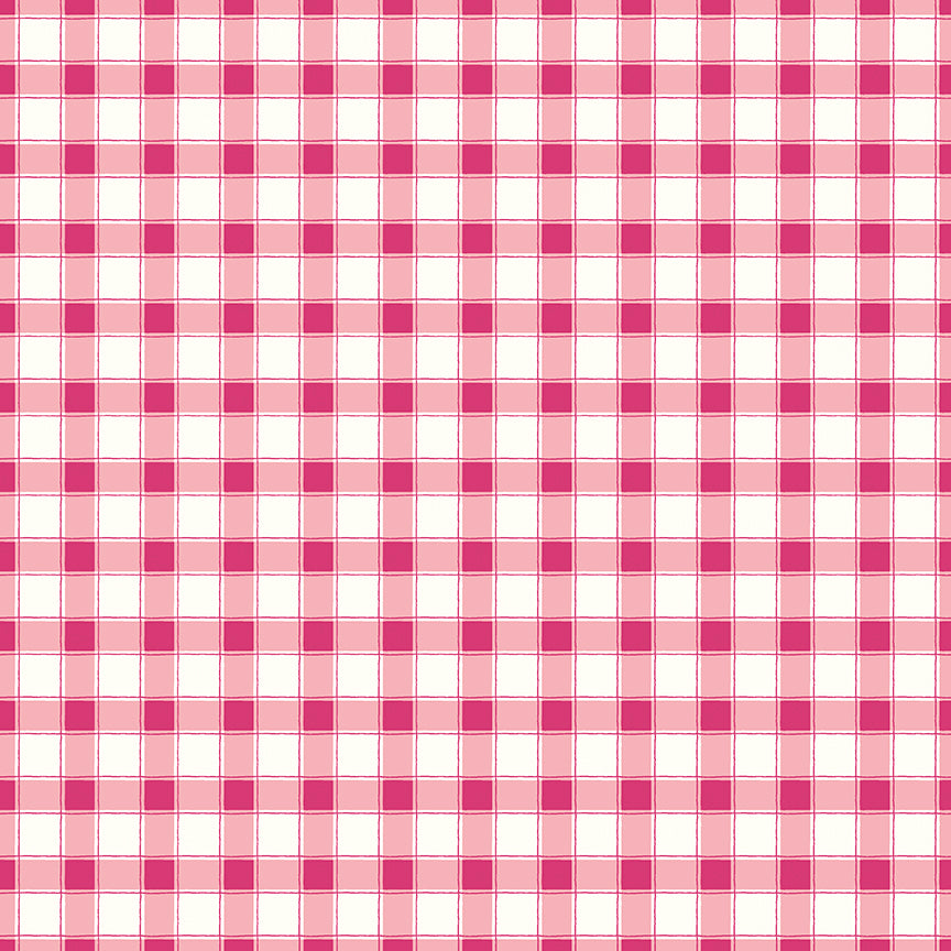 Hope in Bloom - Plaid Hot Pink - Riley Blake Designs