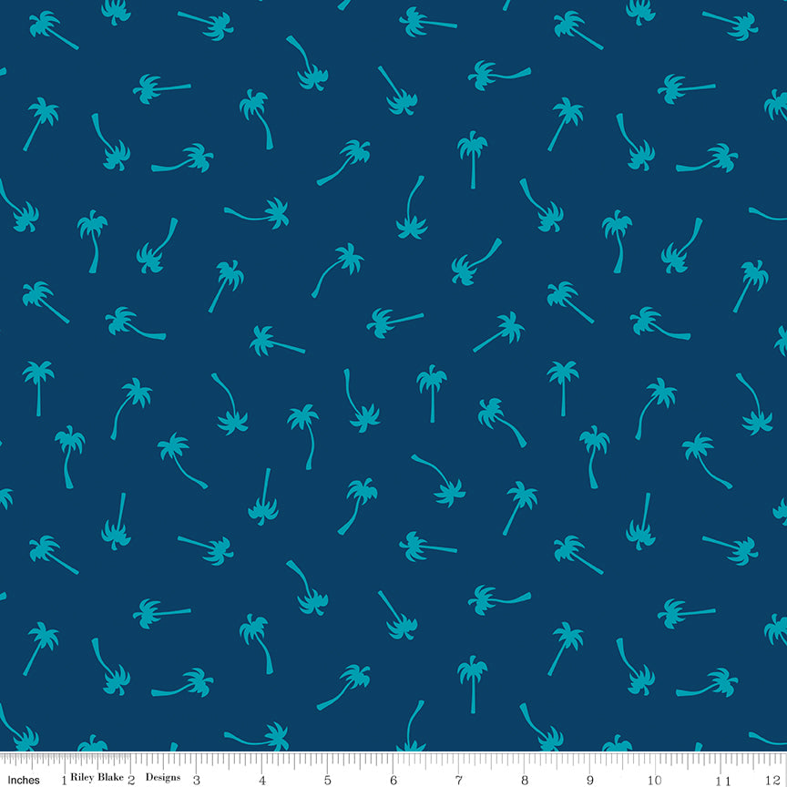 Sunshine Blvd - Navy Palm Trees - Riley Blake Designs
