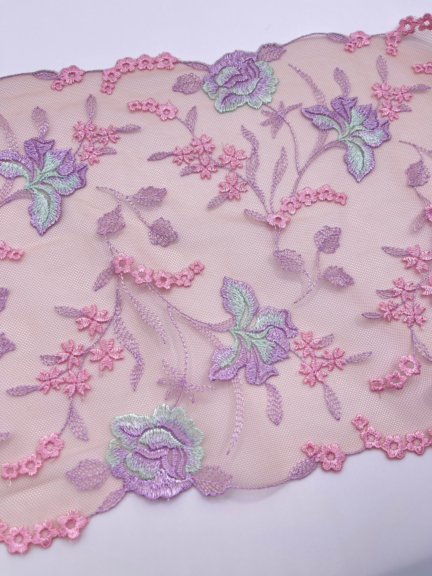 Opaline - Dentelle Tulle Brodée