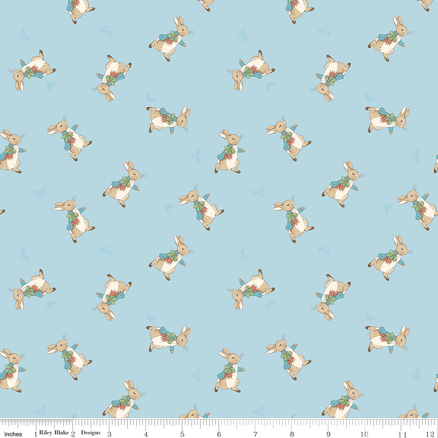 The Tale of Peter Rabbit - Peter Toss Bleu - Riley Blake Designs