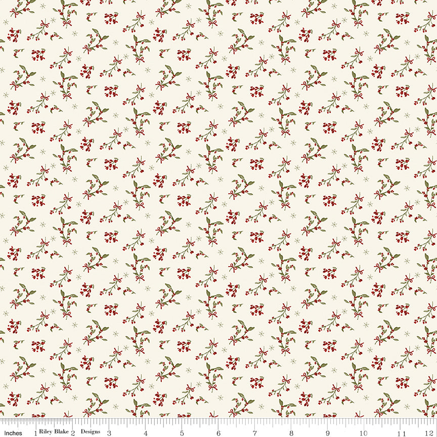 Christmas Greetings (Sandy Gervais) - Creme Baie - Riley Blake Designs