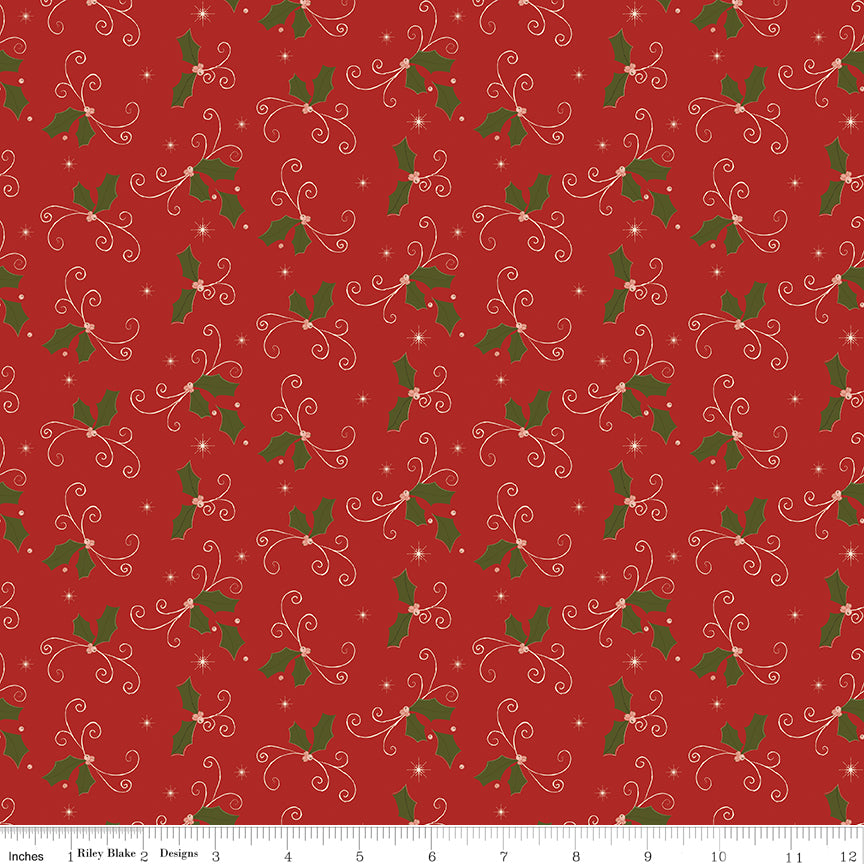 Christmas Greetings (Sandy Gervais) - Holly - Riley Blake Designs