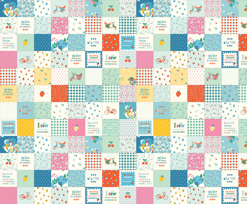 **PRE-ORDER** Cotton Nook - Patchwork (Blue) - Minki Kim (Riley Blake Designs)