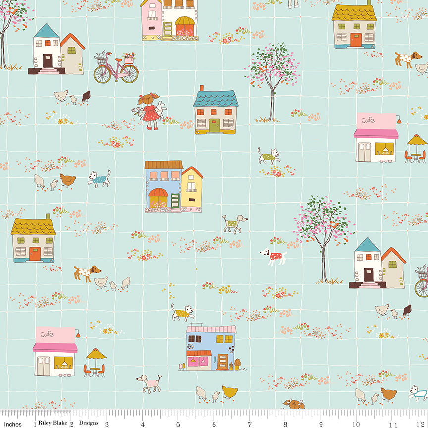 **PRÉCOMMANDE** Ashmere - Little Town (Light Songbird) - Minki Kim (Riley Blake Designs)