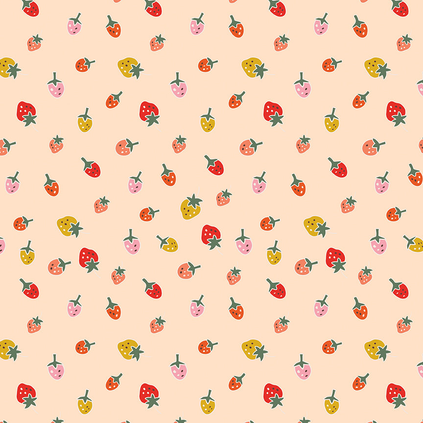 **PRÉCOMMANDE** Ashmere - Stawberries (Shell) - Minki Kim (Riley Blake Designs)
