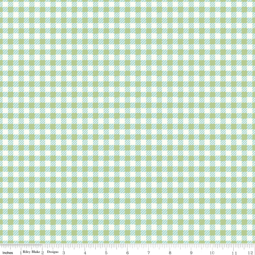 **PRE-ORDER** Ashmere - Plaid (Green) - Minki Kim (Riley Blake Designs)