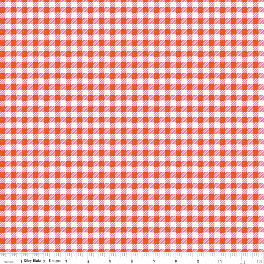 **PRE-ORDER** Ashmere - Plaid (Red) - Minki Kim (Riley Blake Designs)