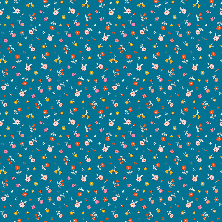 **PRE-ORDER** Ashmere - Flower Bed (Blue) - Minki Kim (Riley Blake Designs)