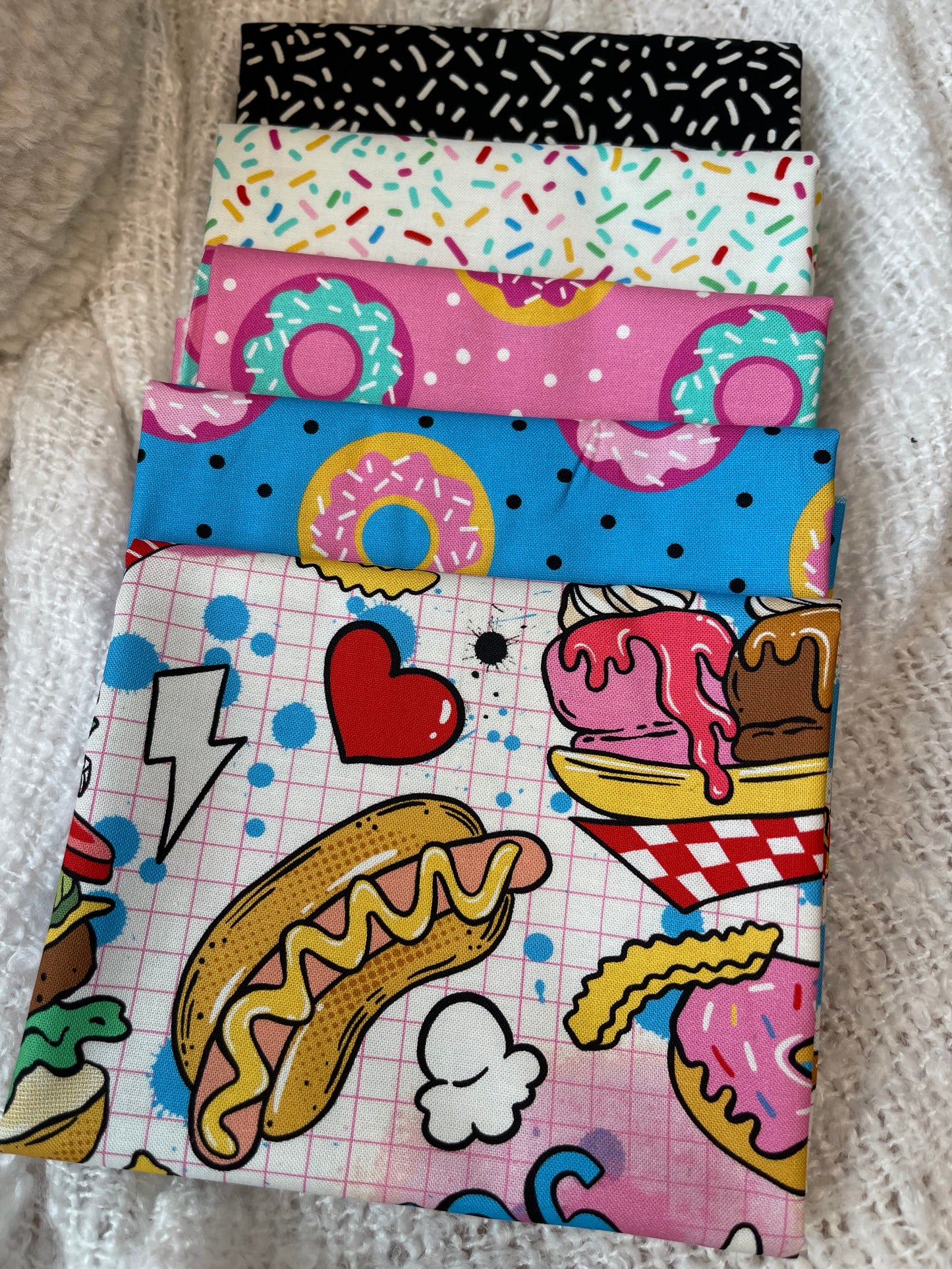 Snack Shack Crystal Manning - Ensemble de 5 "Fat Quarter"