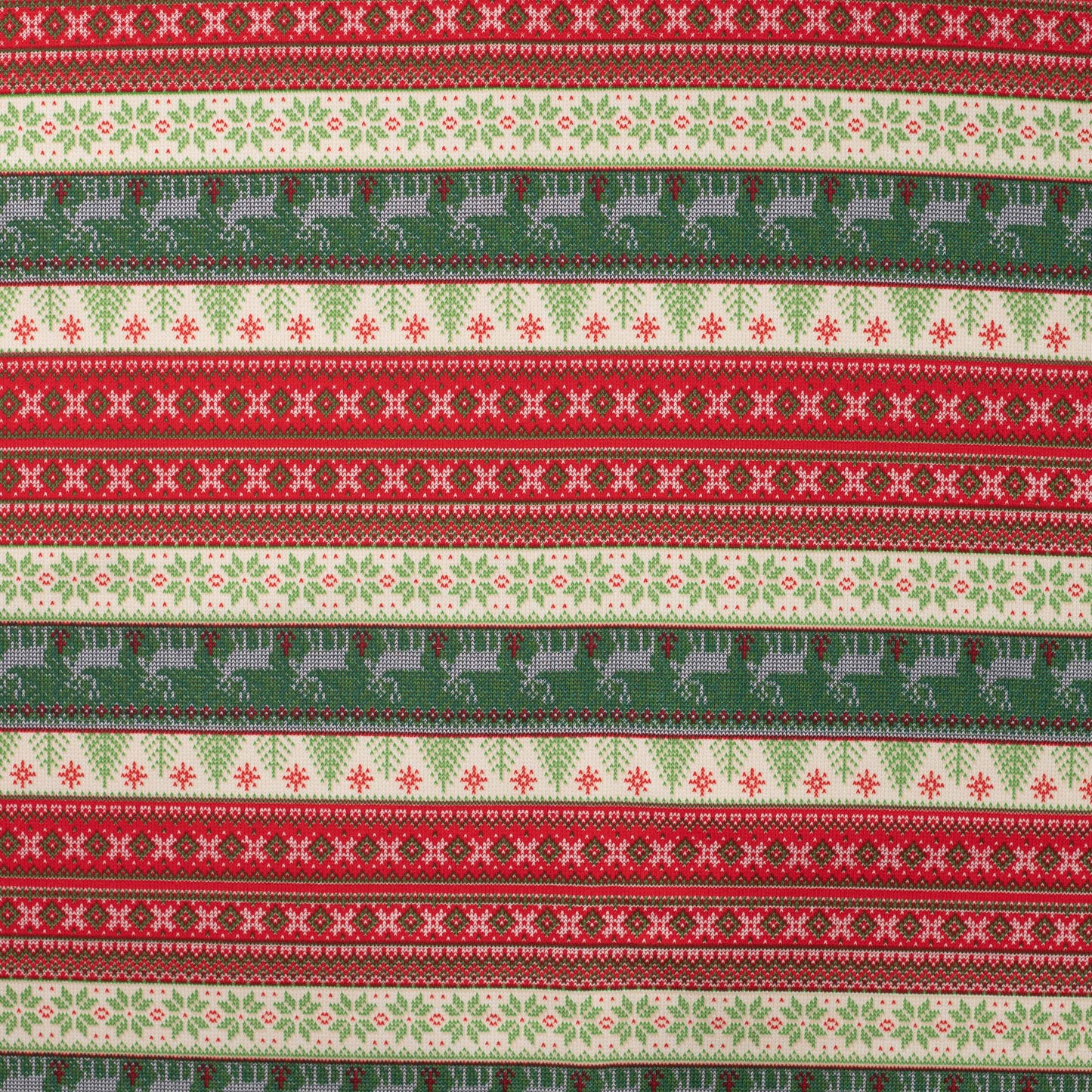 French Terry Print Brushed - Christmas Stripes
