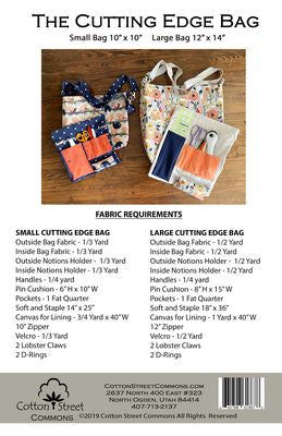 The Cutting Edge Bag - Cotton Street Commons Pattern
