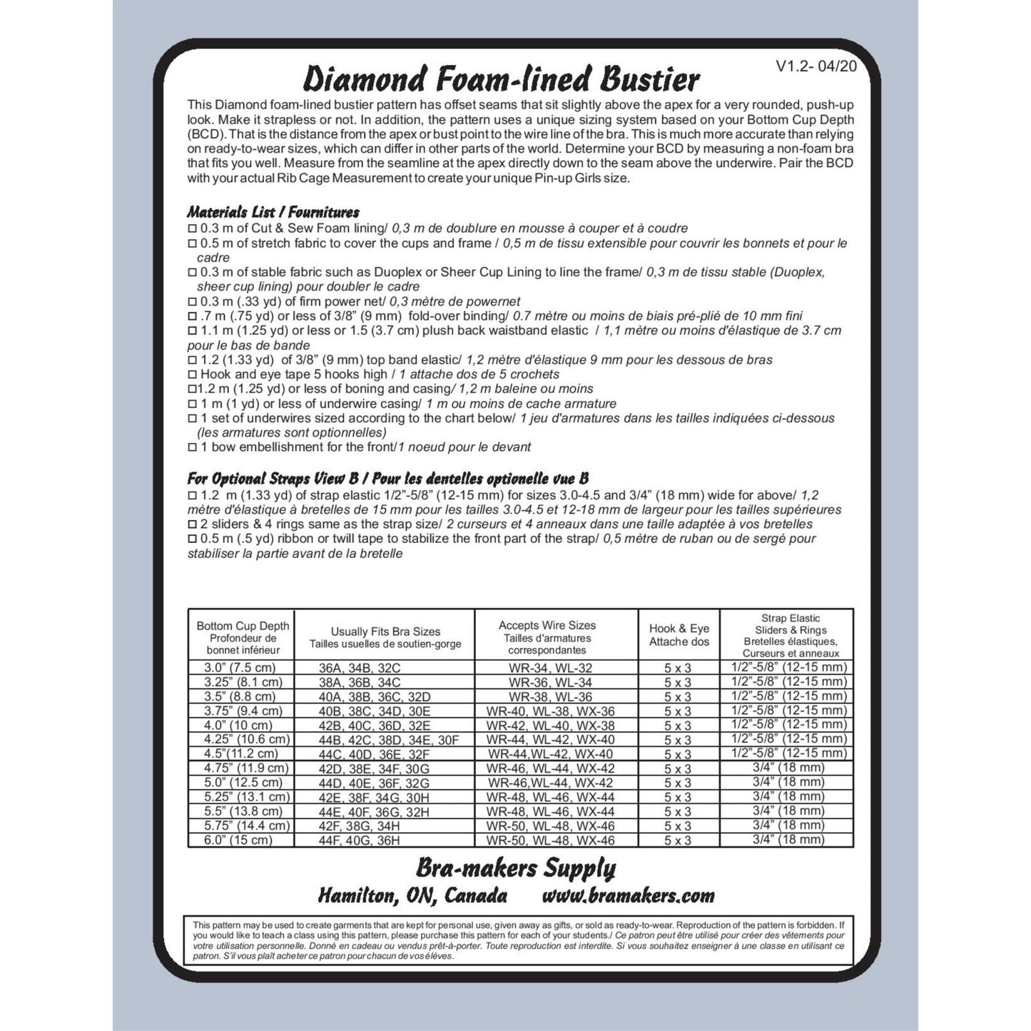 Diamond Bustier Pattern