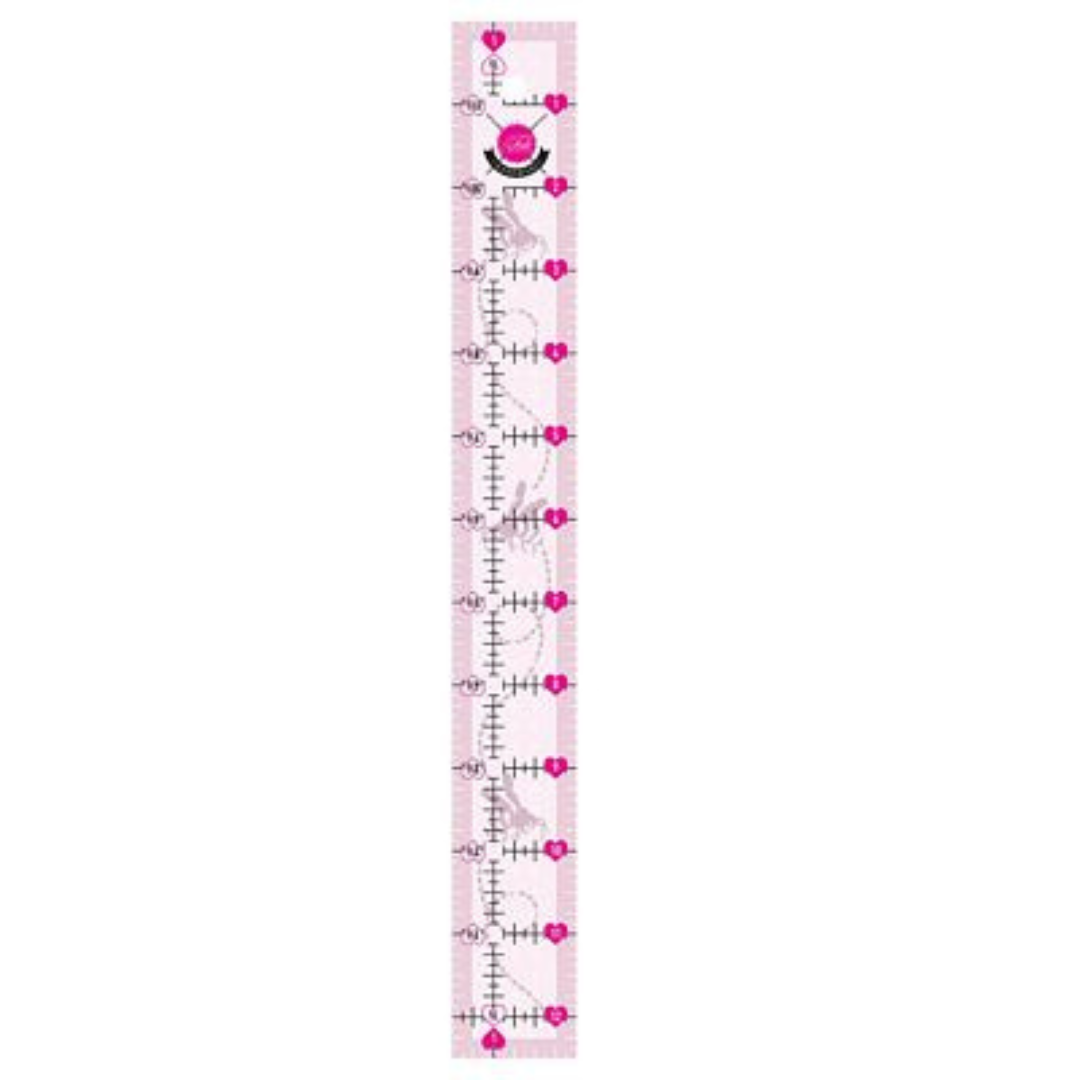 Tula Pink 1.5in x 12.5in Non Slip Bee Ruler