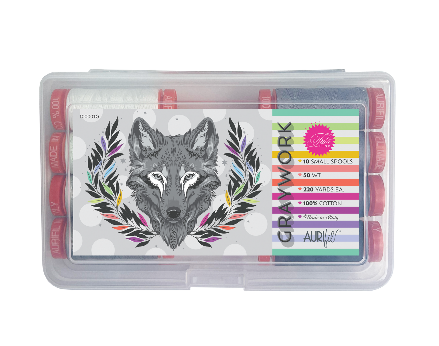**PRÉCOMMANDE** Graywork (10 petites bobines) par Tula Pink - Aurifil